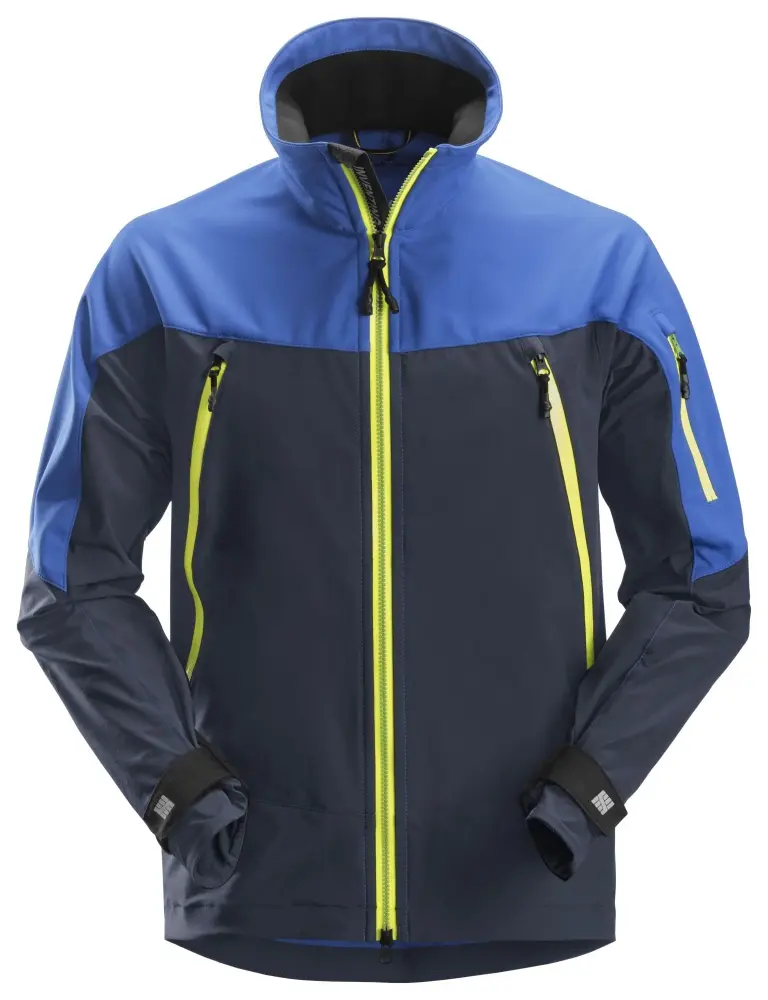 Snickers Workwear 19405695005 - Chaqueta SoftShell Elástica, Flexiwork Azul Exacto - Azul Marino talla M