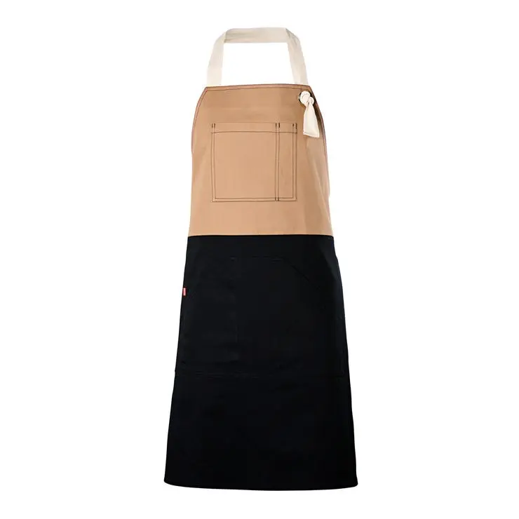 Velilla delantal bicolor peto u crema