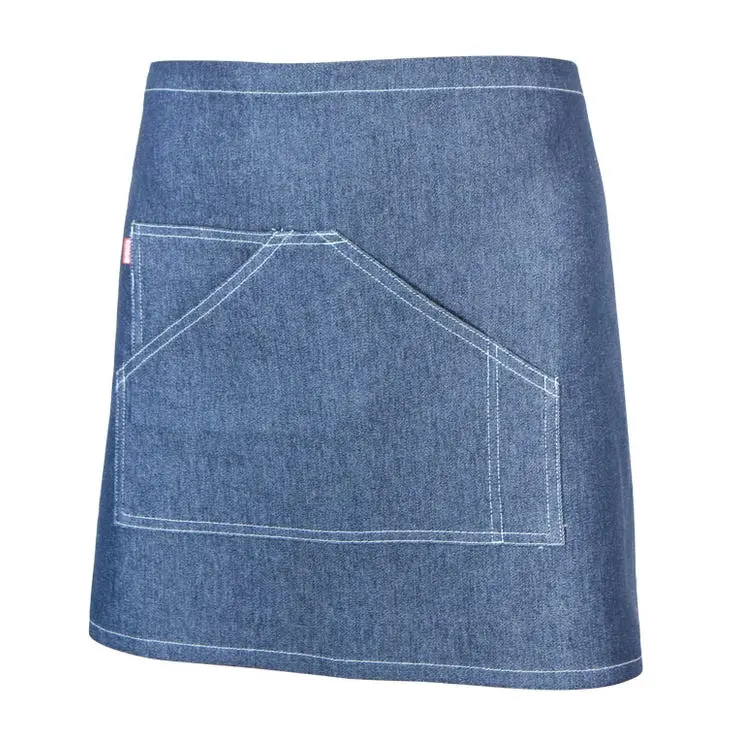 Velilla delantal denim corto u denim opaco