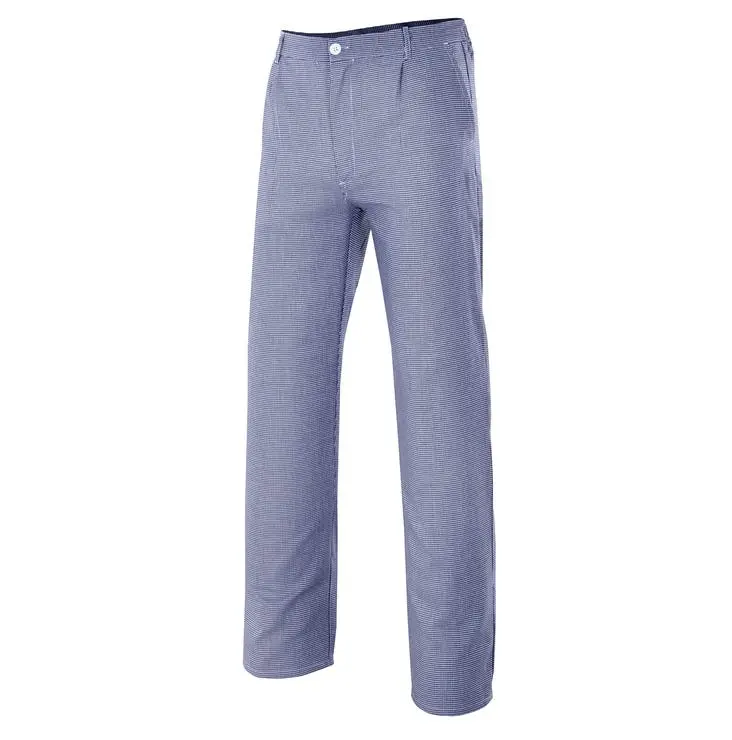 Velilla pantalon cocina 52 pata de gallo azul blanco