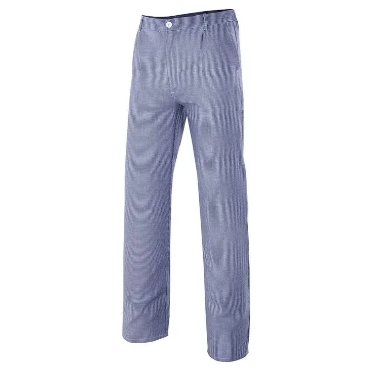 Velilla pantalon cocina 56 pata de gallo azul blanco