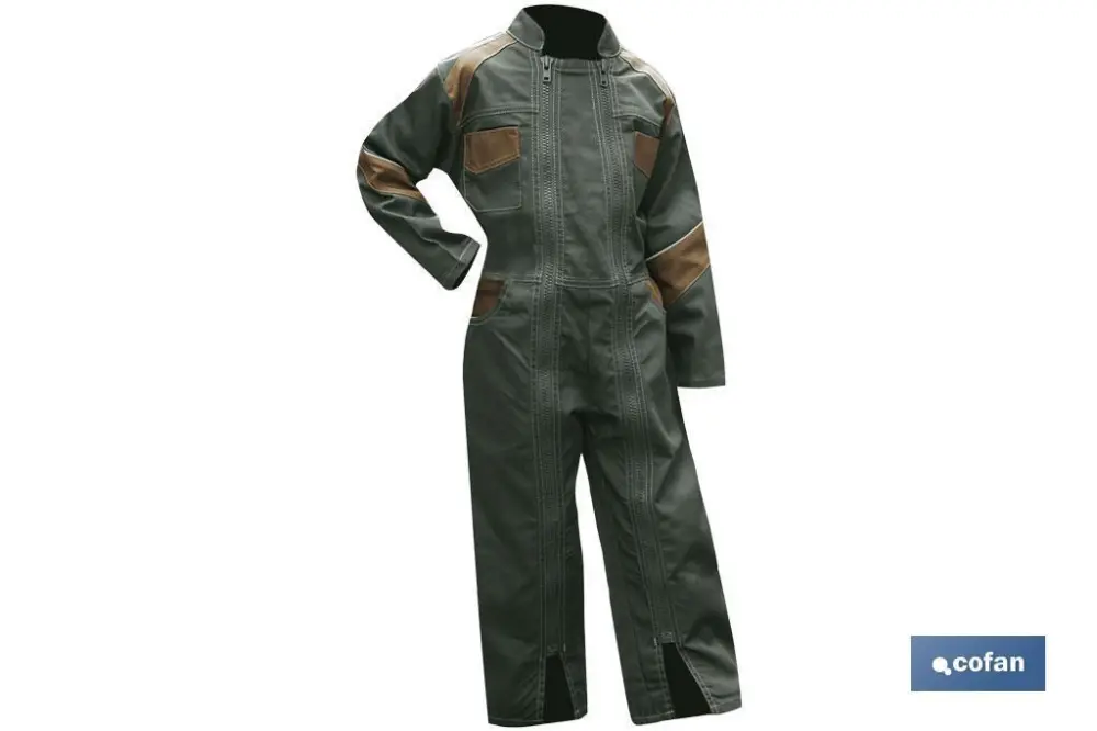 Buzo kaki/havane tournevis con 2 cremalleras para niños t-14a Cofan