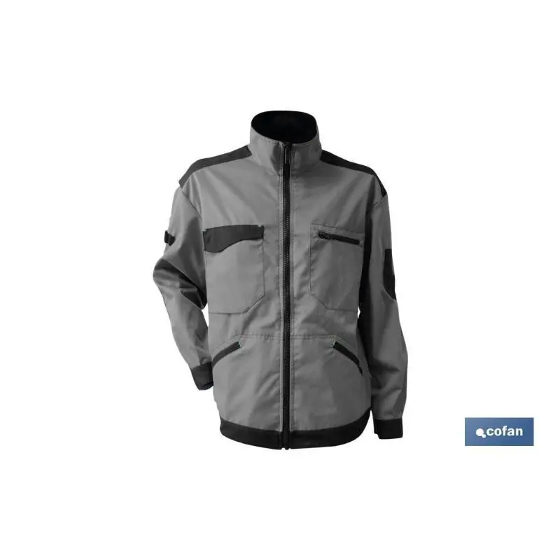 Chaqueta trabajo benz 280gms/m blanco-negro t-s Cofan
