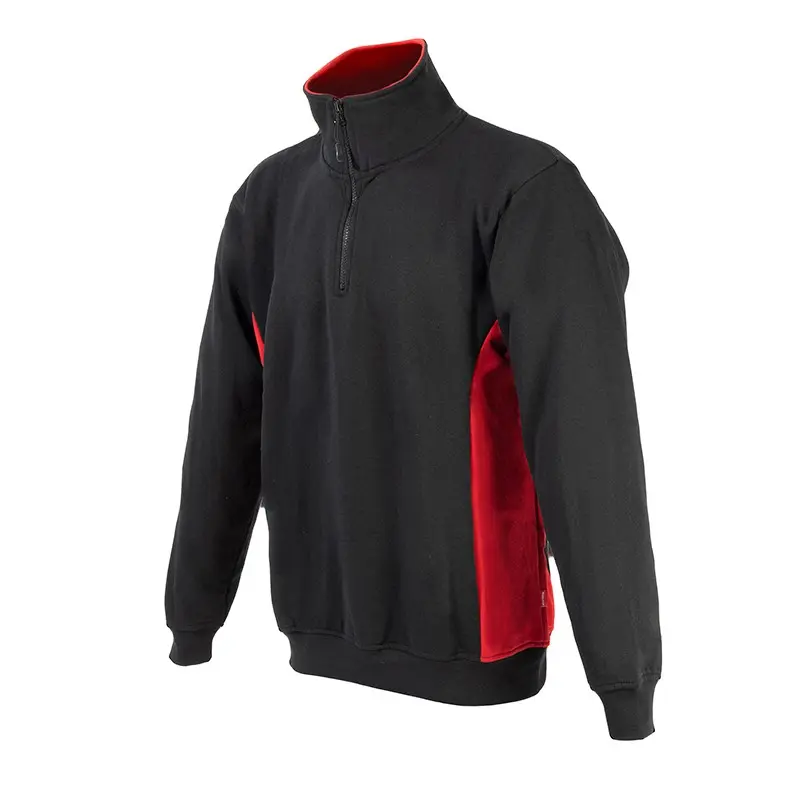 Sudadera bicolor con cremallera color negro y rojo talla xxl Duver