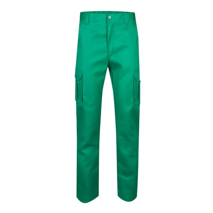 Pantalon multibolsillos velilla color verde 34