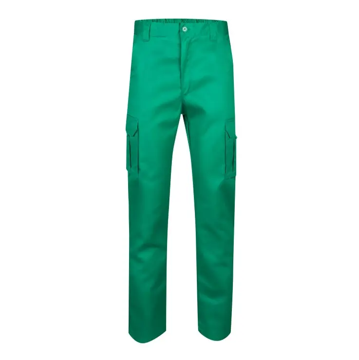Pantalon multibolsillos velilla color verde 40