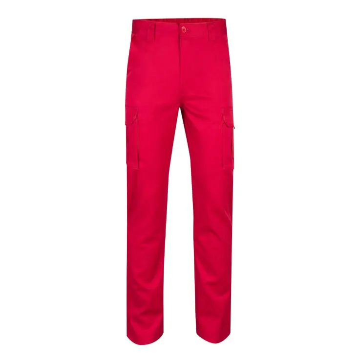 Pantalon de trabajo stretch velilla color rojo 48