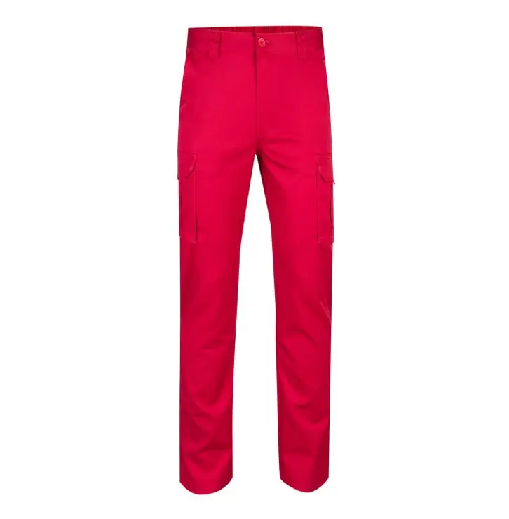 Pantalon de trabajo stretch velilla color rojo 62