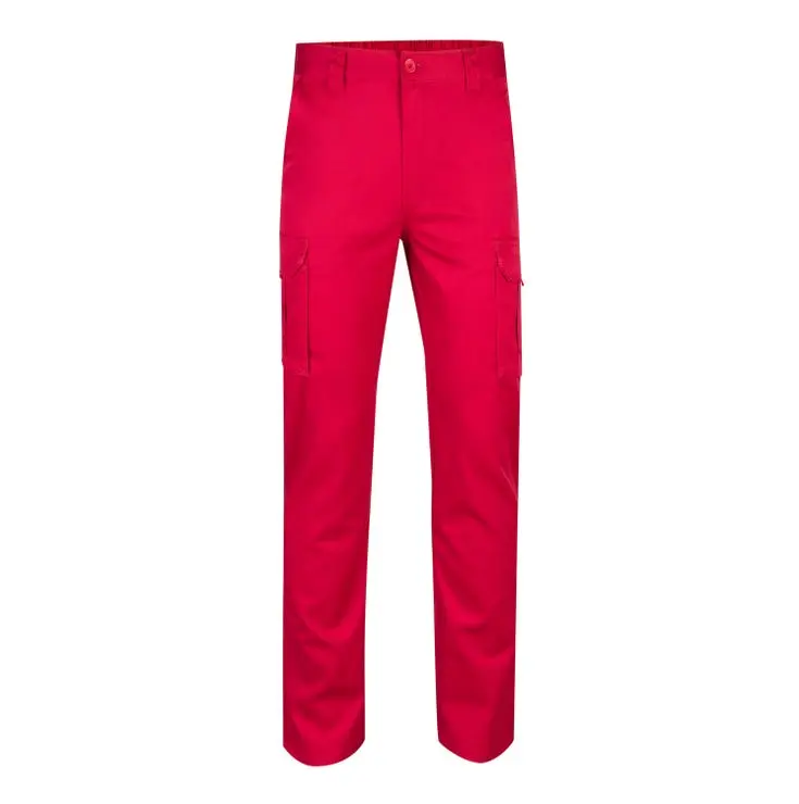Pantalon de trabajo stretch velilla color rojo 44