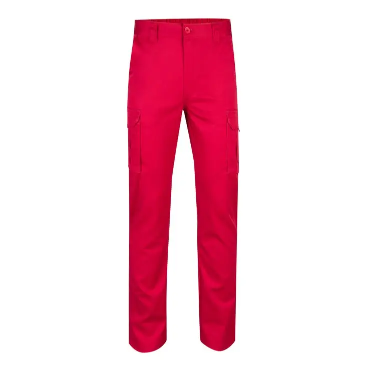 Pantalon de trabajo stretch velilla color rojo 56