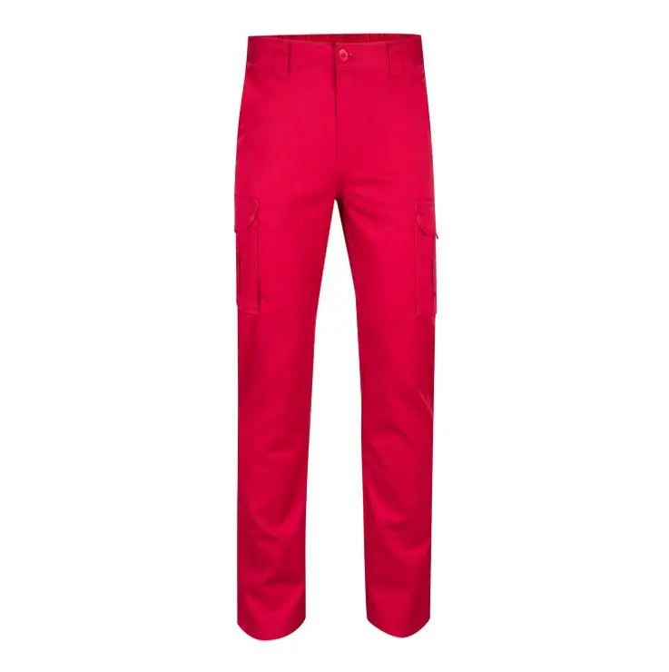Pantalon de trabajo stretch velilla color rojo 40