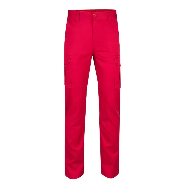Pantalon de trabajo stretch velilla color rojo 64