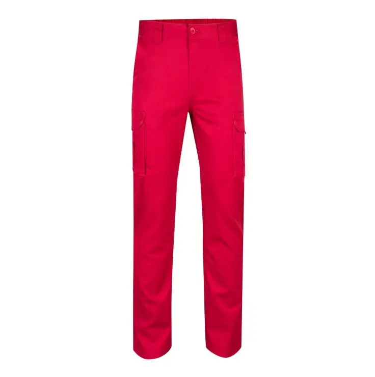 Pantalon de trabajo stretch velilla color rojo 42