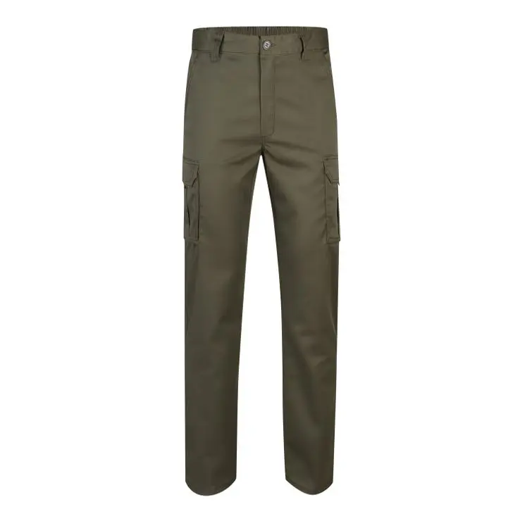 Pantalon de trabajo stretch velilla color verde caza 64