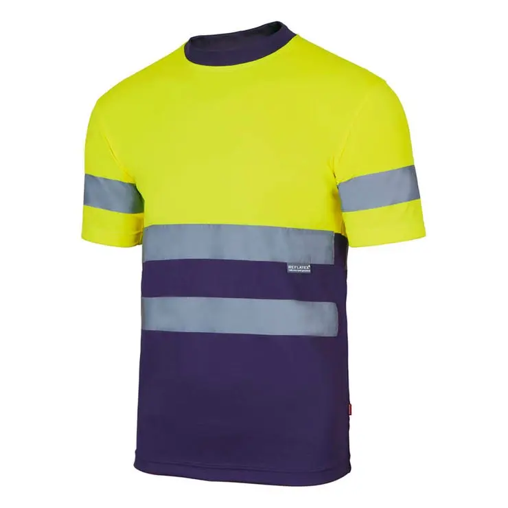 Velilla camiseta t‚cnica bicolor av l azul marino/amarillo fl£or