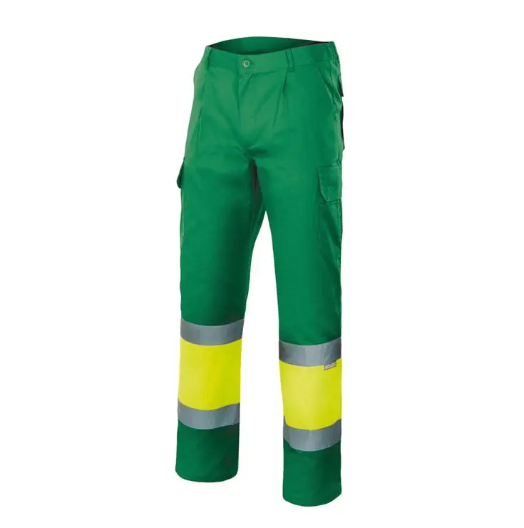 Velilla pantalon bicolor av m verde hierba/amarillo fluor