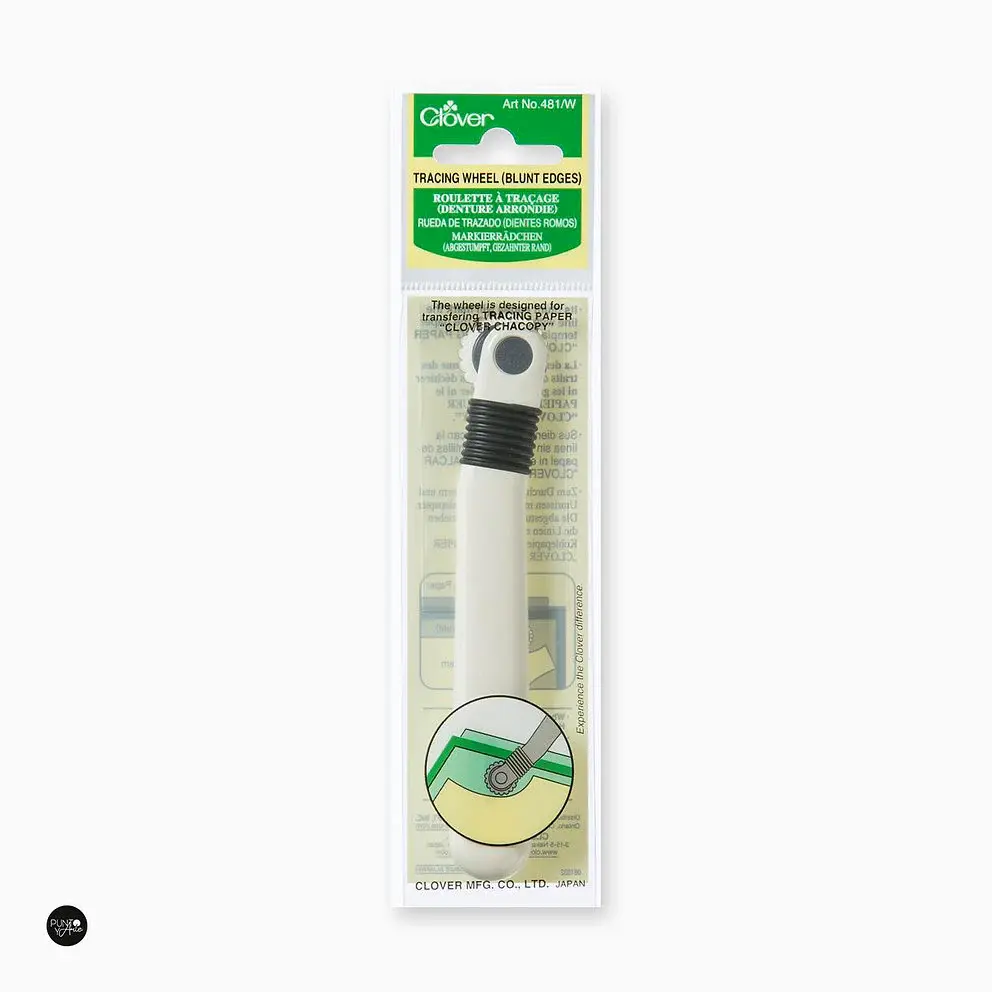 Rueda de Trazado con Dientes Romos - Herramienta Precisa para Marcar Telas Clover 481/W con Contador Digital