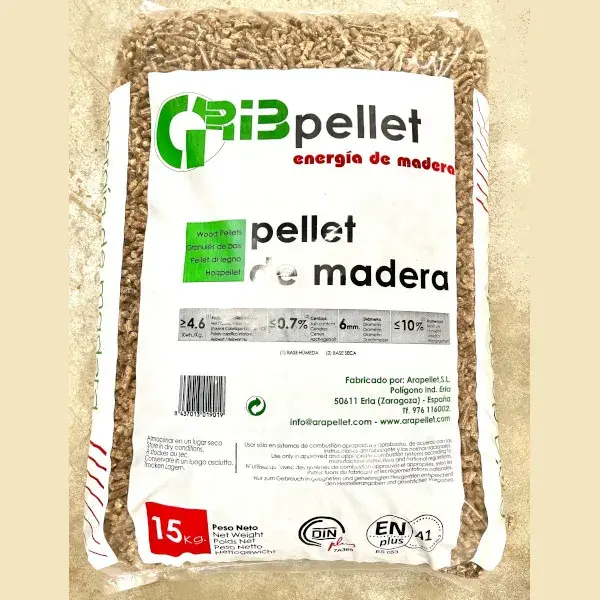 Saco pellet A1+ Arapellet 15 Kg