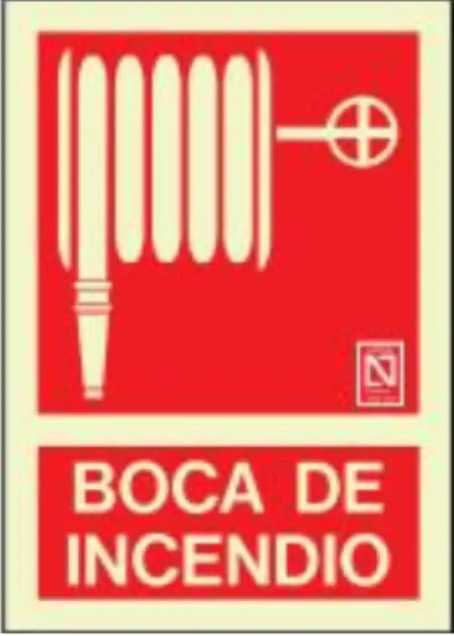 Resistente al Calor Cartel Contra Incendio - Boca De Incendio - 21cm X 30cm