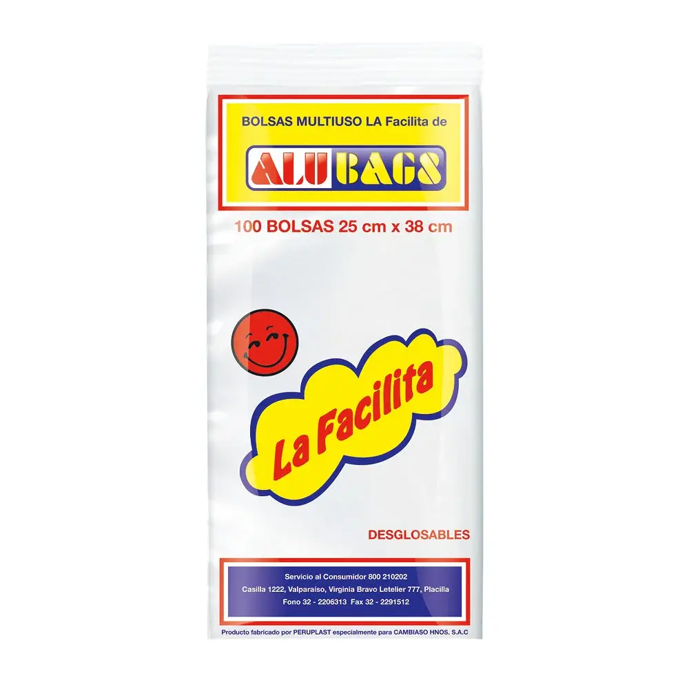 Alarma de Inundación Bolsa Plástica Transparente 25x38 100 Un