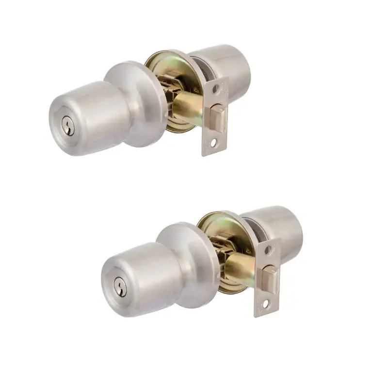 Detector de Monóxido Pack 2 Cerraduras Tubular 8000 Oficina/Dormitorio Inoxidable