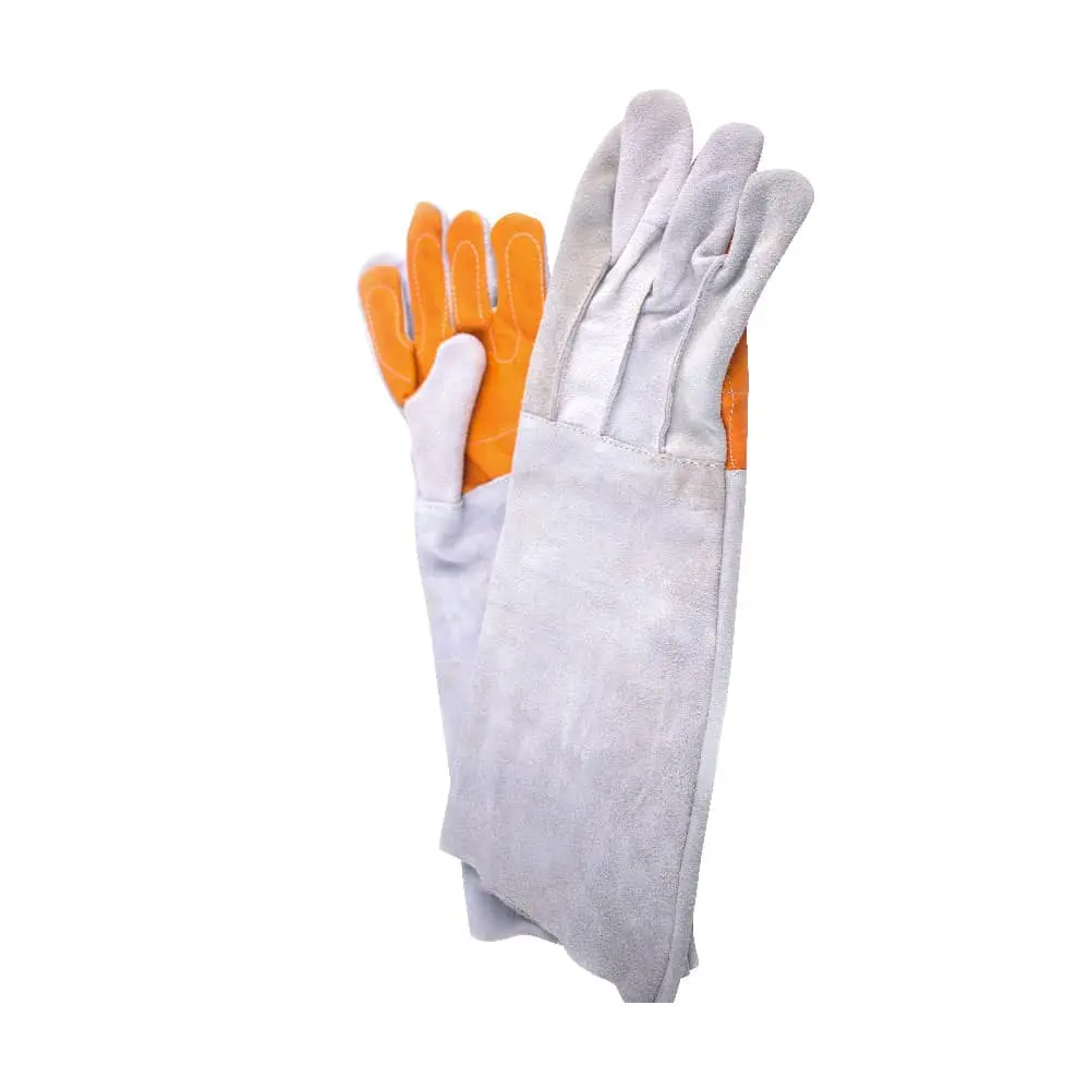 Guantes Para Soldar Amplio 18" Palma Amarilla | Instalación Fácil