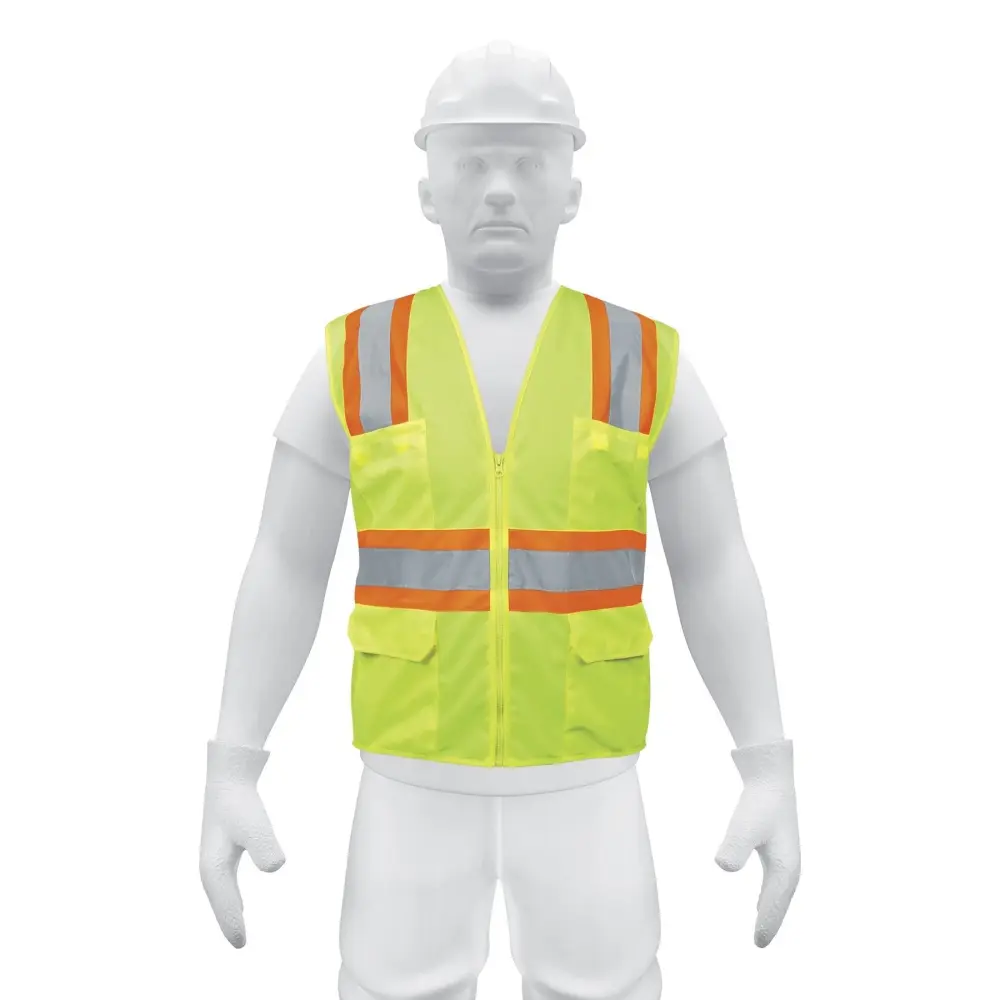 Industrial Premium Chaleco de seguridad, máxima visibilidad, con bolsas,verde