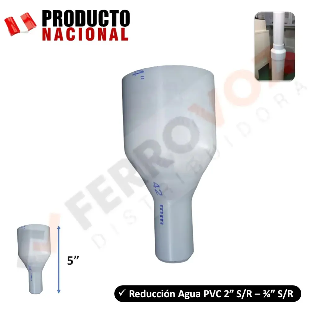 Industrial Premium REDUCCIÓN AGUA PVC 2" SR - 3/4" SR