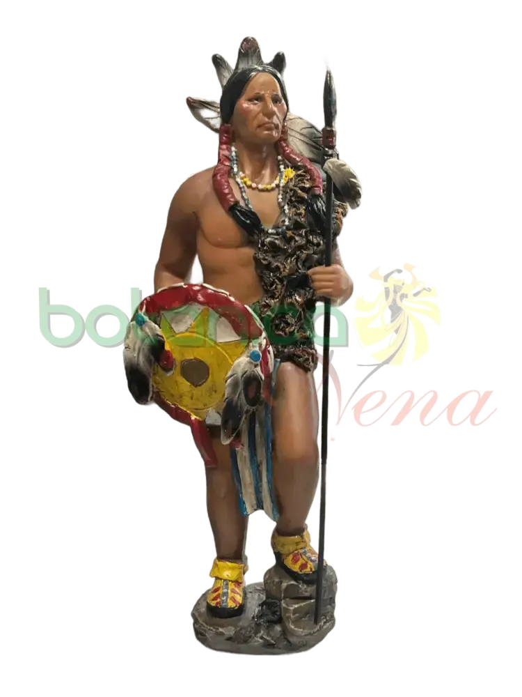 Jefe Indio con Escudo y Lanza 13" con Certificación UL