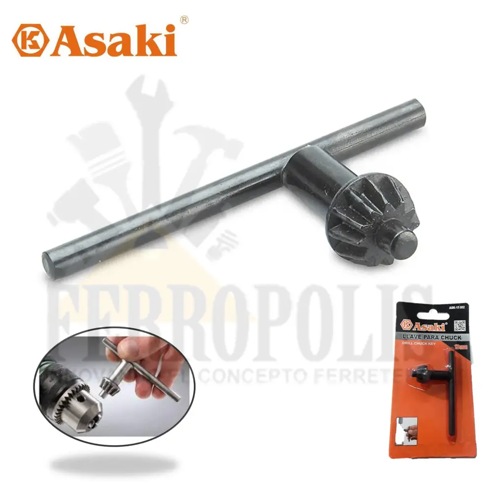 LLAVE PARA CHUCK 13MM Set Completo de 5 Piezas