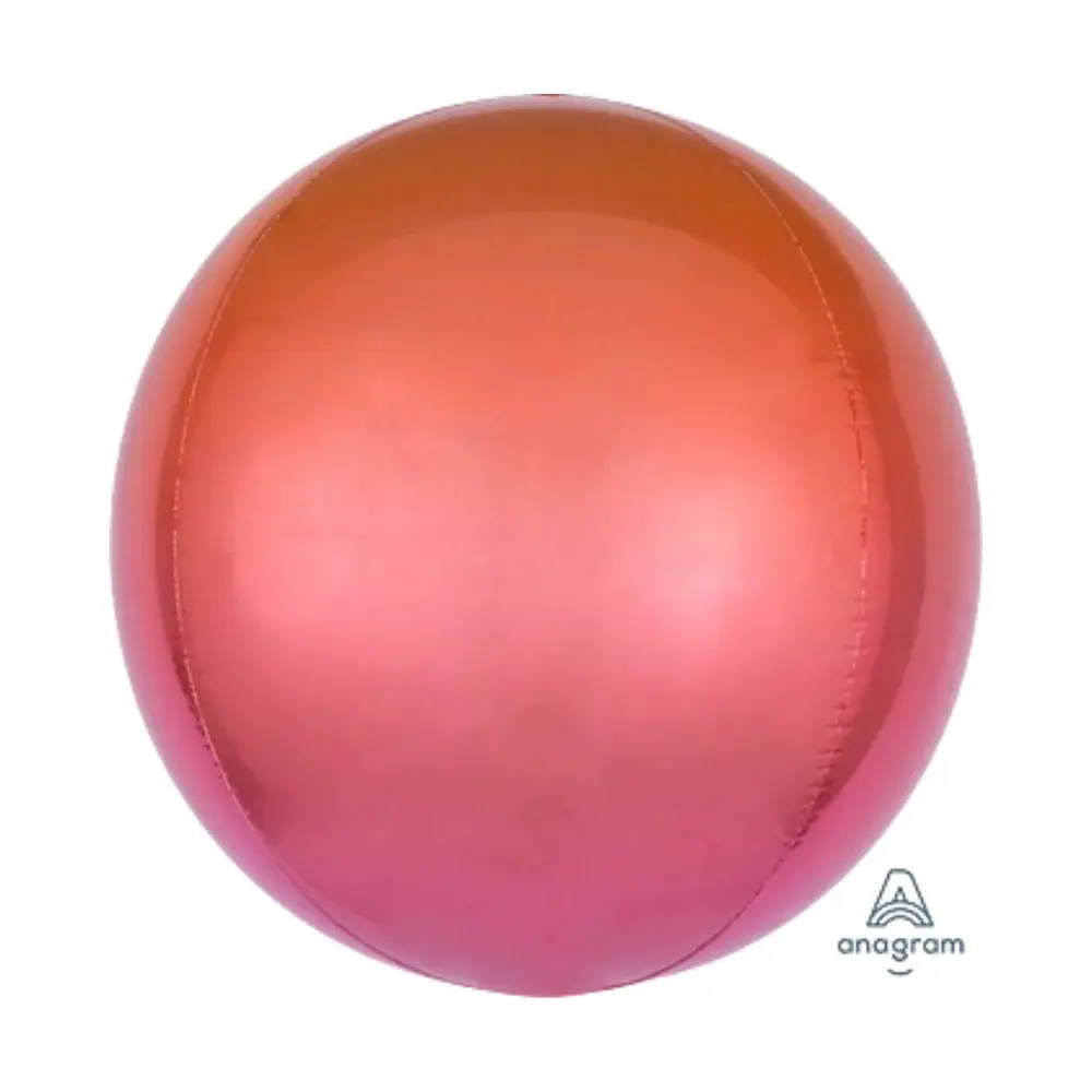 Orbz 15" Ombré Red & Mandarina con Certificación CE
