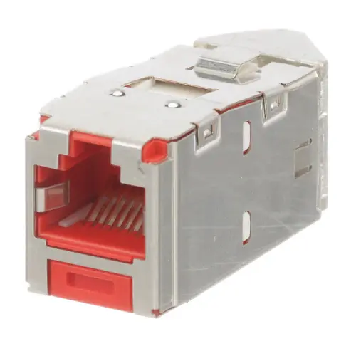 1 Port 22-26 AWG Mini-Com Cat6 Plus 45 Angled Jack Module TG Style Shielded RJ45 CJSLR688TGRDY