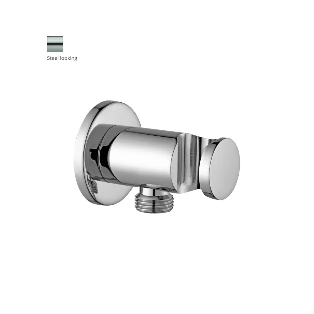 Presa de agua empotrada con soporte Paffoni - aspecto acero para Uso Exterior