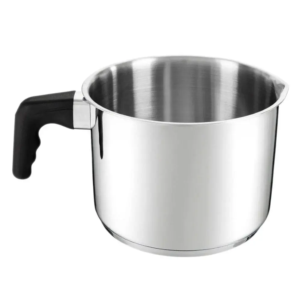 Stainless Steel Milk Pot Handle Jug 1.8L Measure Cup Induction Dishwasher Seguro