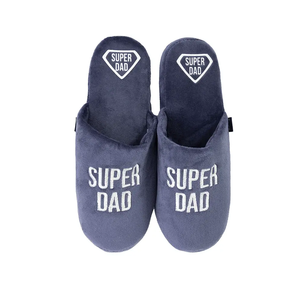 Zapatillas "Super dad" Azul Fácil Instalación