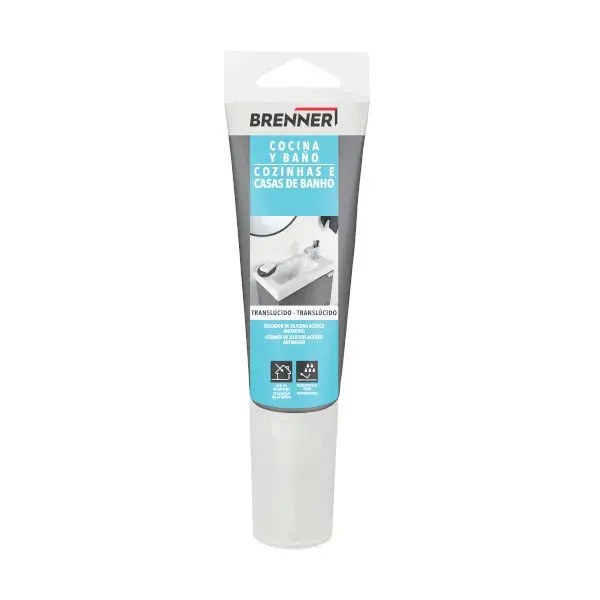 Sellador baños y cocinas 100 ml transparente brenner Brenner_logo