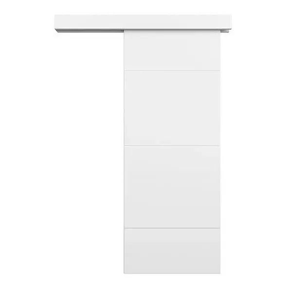 Kit puerta corredera superficie Carys blanca 203x72,5cm