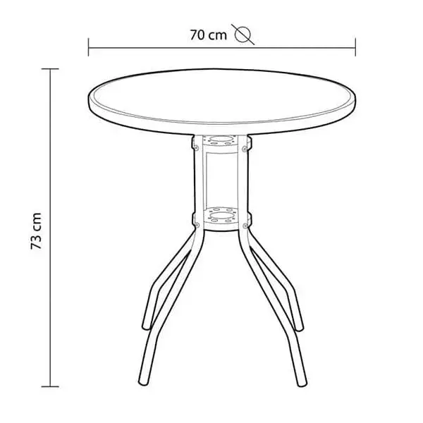 Mesa Velador Tower negro