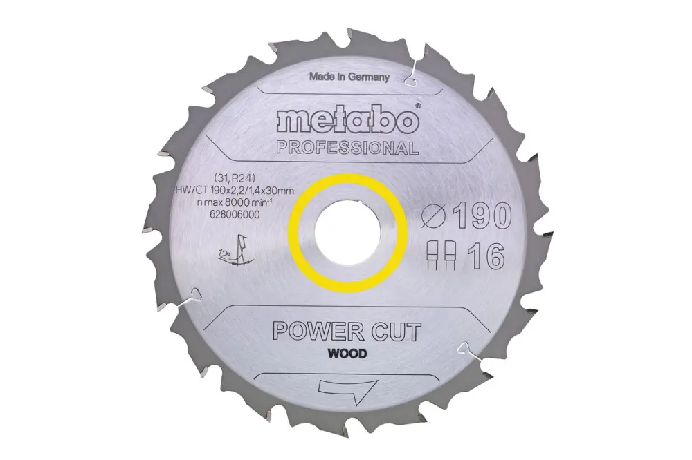 Metabo hoja de sierra power cut wood - experto , 165x20 z14 dp/fa