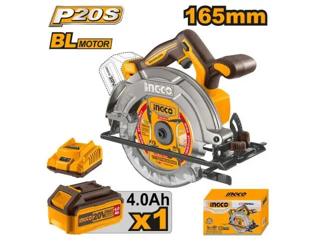 SIERRA CIRCULAR BATERIA 20V BATERIA 165MM BRUSHLESS INGCO