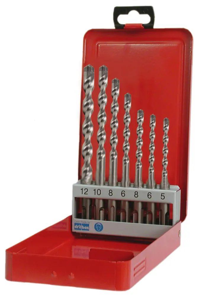 Ruko-213246-juego de 7 brocas de 3 labios para martillo sds-plus (ø 5-6-8