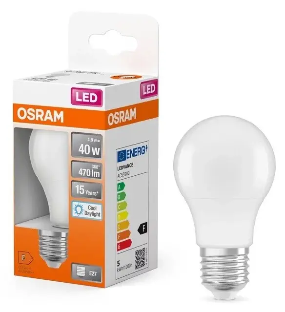 304192 LAMPARA STANDARD LED E27 5,5W 6500K STAR OSRAM