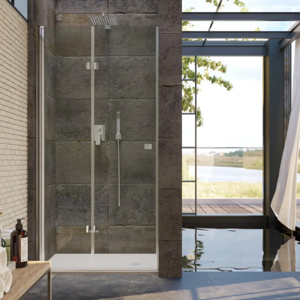 Porta doccia battente da cm 68 modello Ermes cristallo temperato mm 6