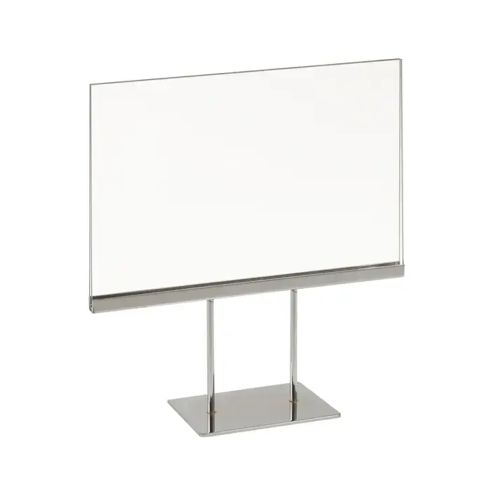 Countertop Acrylic Sign Holder Cromo Base Econoco PK711