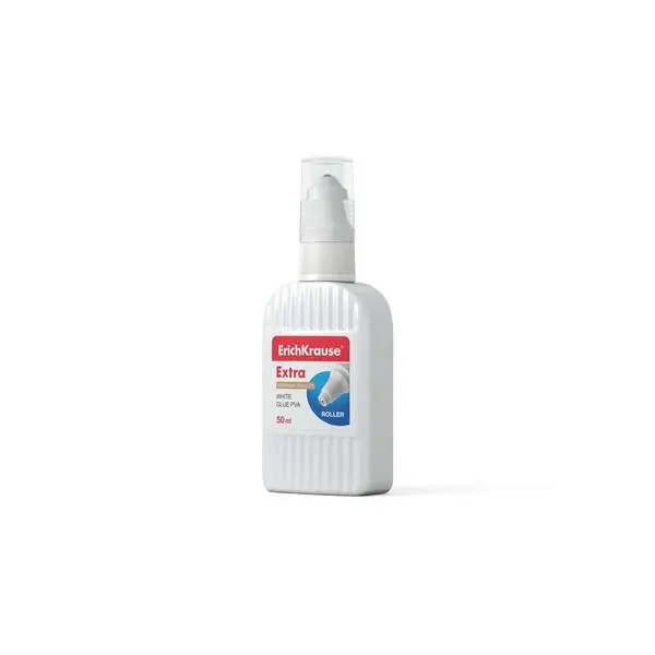 Erichkrause Cola Blanca PVA Roller 50ml - Alta Capacidad Adhesiva - Aplicador de Rodillo - No Toxico - Resistente al Frio ...