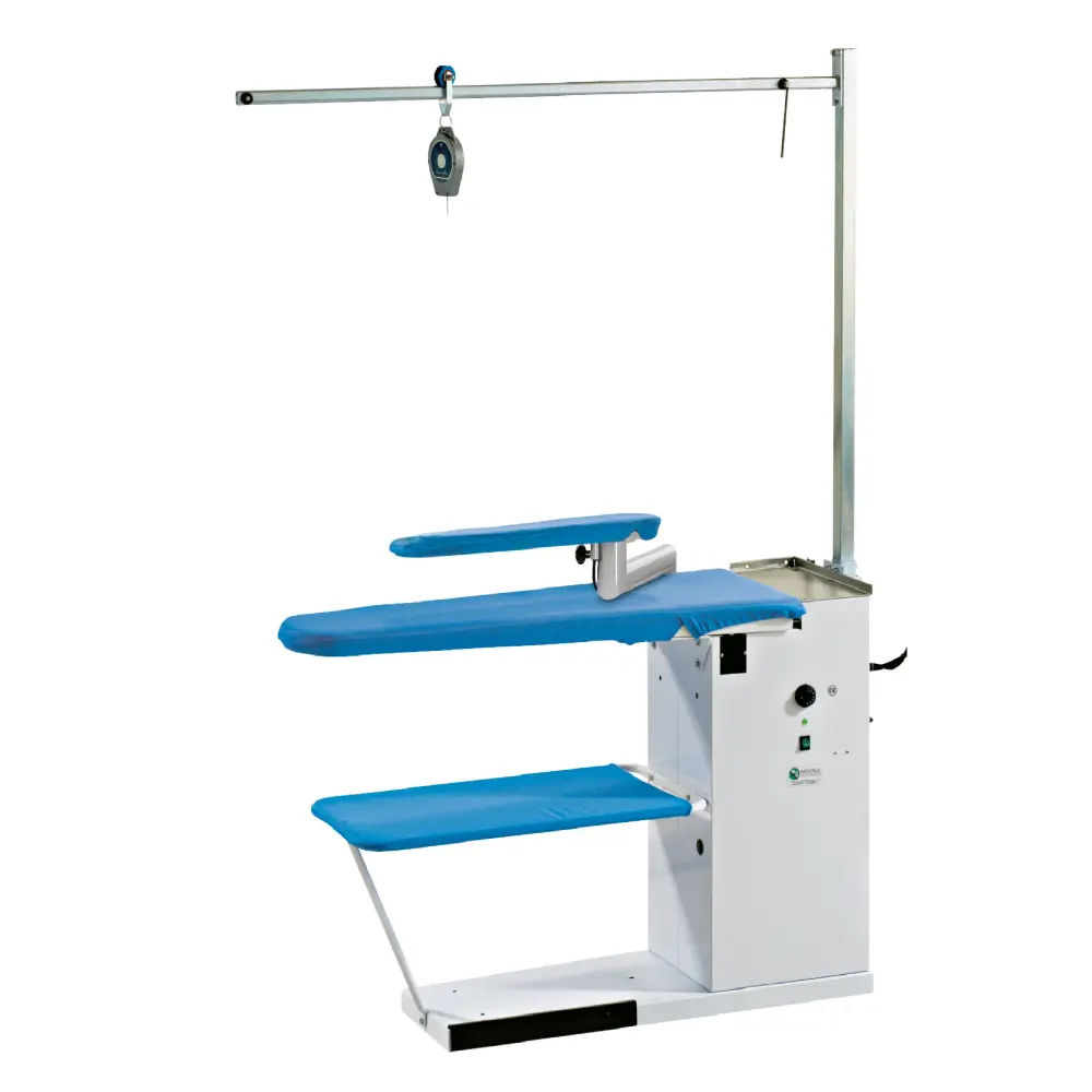 (Nettuno) Burro de Planchar con Soporte Ergonómico para Plancha y Paño Extra Enorme 130x50cm para Trabajo Industrial