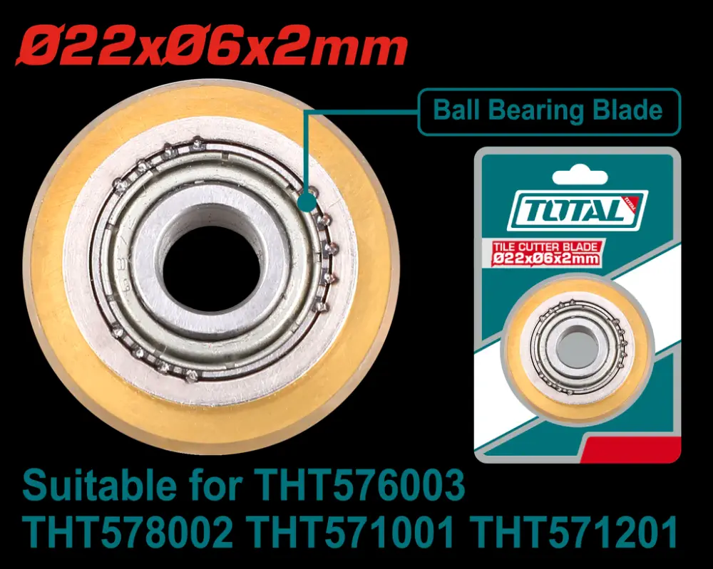 RODAJA CORTABALDOSA CON BALINERA 22X06X2MM ADAPTABLE ( THT576003 THT578002 THT571001 THT571201) SUPER TOTAL (THT576003B)