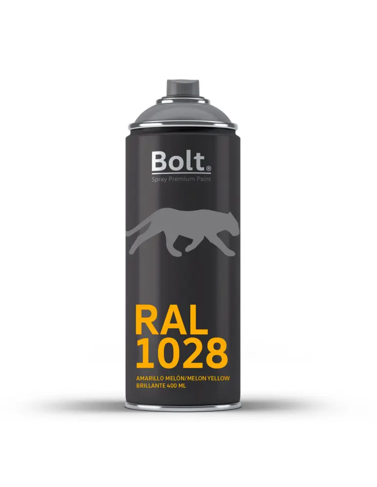 Spray bolt premium acrilico brillante ral 400 ml (ral 1028 amarillo melón) Bolt Spray Premium Paint