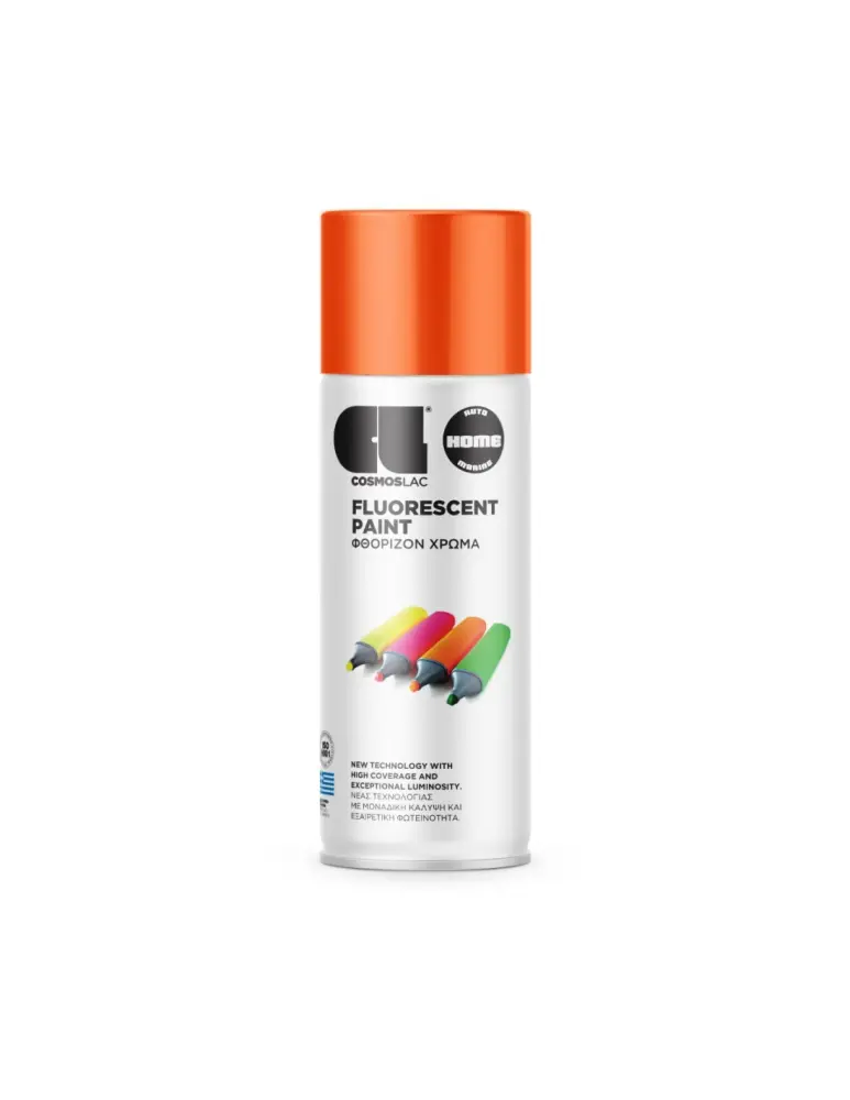 Spray pintura fluorescente naranja n491 400 ml Cosmos Lac