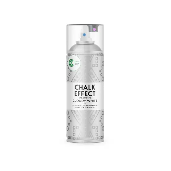 Spray pintura tiza chalk effect ultra mate 400 ml (cloudy white 03) Cosmos Lac